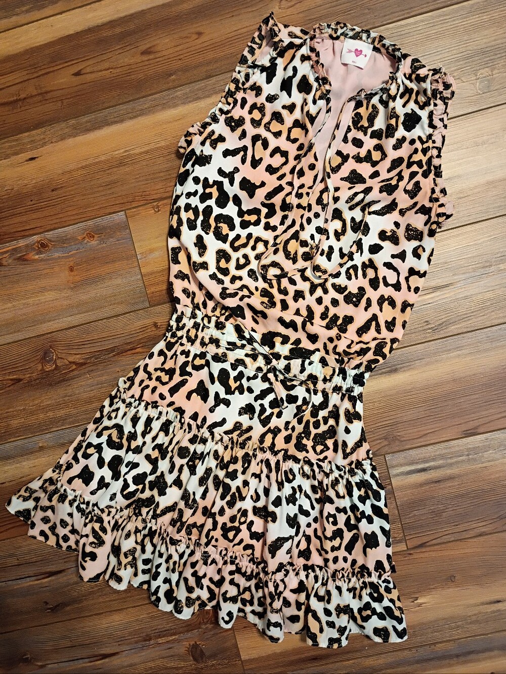 Buddy Love Pink and Black Leopard Print Mini Dress